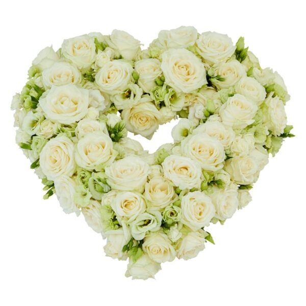 Bloemen hart voor een crematie Openhartig